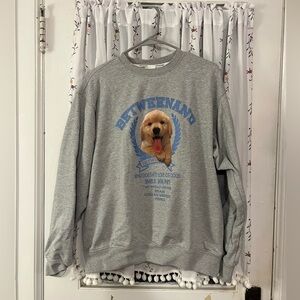 Grey Sweatshirt ft. Cutie Golden Retriever
